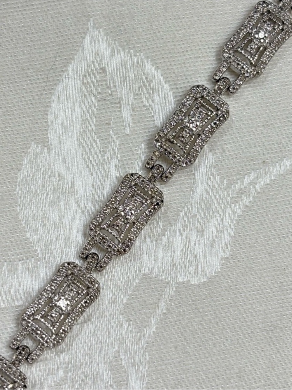 Sterling Silver Art Deco Style Bracelet